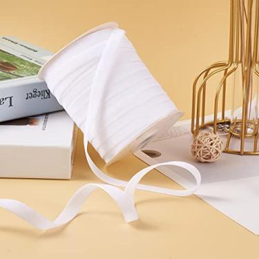 Imagem de Fita de veludo de 50 metros de largura, fita de veludo de face única, fitas de tecido branco para embrulho de presente, artesanato, guirlanda, decoração de Natal