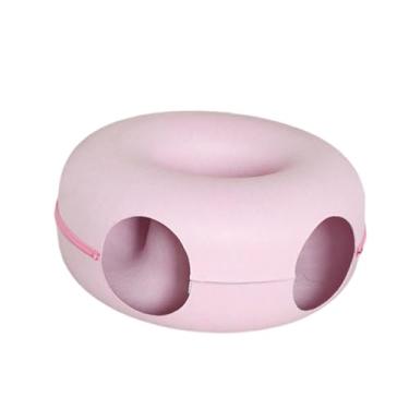 Imagem de Generic Túnel de brinquedo para gatos, centro de atividades, diversão, redondo, lavável, círculo para animais de estimação, túnel interativo para hamster, Rosa