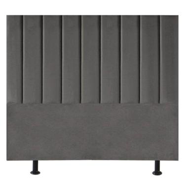 Imagem de Cabeceira Estofada De Cama Casal King 195 Cm Mavie Corino Cor:cinza
