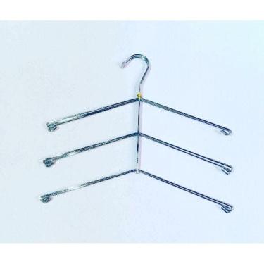 Imagem de Cabides Triplo para Camisas 30 Peças Cromado