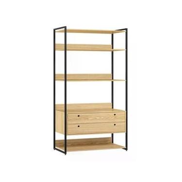 Imagem de Closet Industrial Estante 2 Gavetas 5 Prateleiras Preto - Olivar Móveis