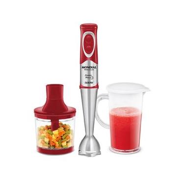 Imagem de Power Mixer Premium Mondial Vermelho e Inox 500W M-10