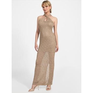 Imagem de GUESS Vestido Cynthia feminino sem mangas, Multi areia molhada, GG