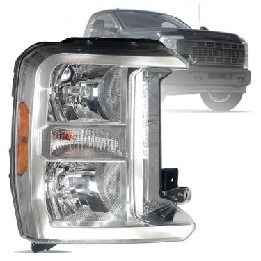 Imagem de PC3Z13008H Conjunto de farol de halogênio compatível com Ford F250/F350/F450/F550 2023 2024 2025 com lâmpadas lado direito do passageiro #PC3B13005AH