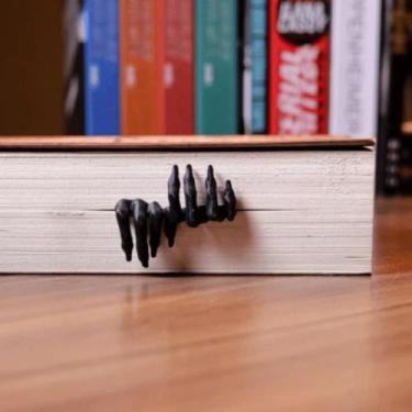 Imagem de Marcador Pagina Livro Caderno MAO ESQUELETO BOOKMARK Criativo Leitura 