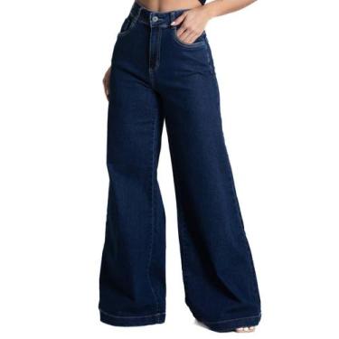 Imagem de Calça Jeans Sawary Super Wide Leg - 281958 - INDIGO 38, Azul, 38