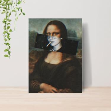 Imagem de Genérico, Quadro Artes Clássicas Engraçadas Monalisa A4 | Placa MDF 09