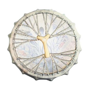 Imagem de WALFRONT Tambor Shaman Tambor de Mão Ferramenta de Cura de Som Com Vara para Música Espiritual e Decoração de Casa (blue)