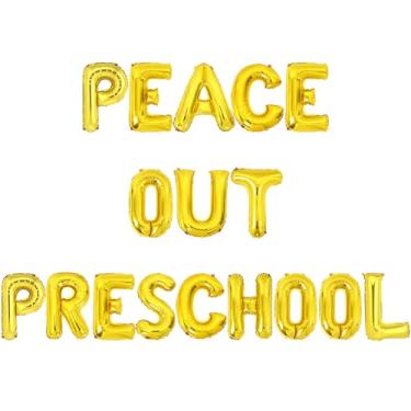 Imagem de Jollyboom Pre-K Graduation Decorations, Peace Out Preschool Foil Balloons for Class of 2026 Congrats Grad Pre-Kindergarten Preschool Graduation Decorations