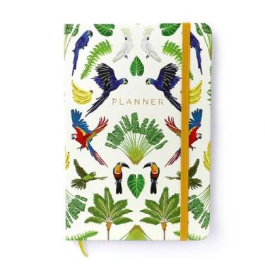 Imagem de Planner Permanente Ciceros Caderneta Pássaros 14X21 Floresta Tropical Branco, Cicero