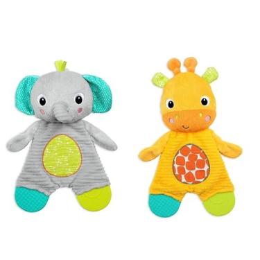Imagem de Bright-Starts Pelúcia com Mordedor E Chocalho Snuggle & Teethe, Cores Sortidas