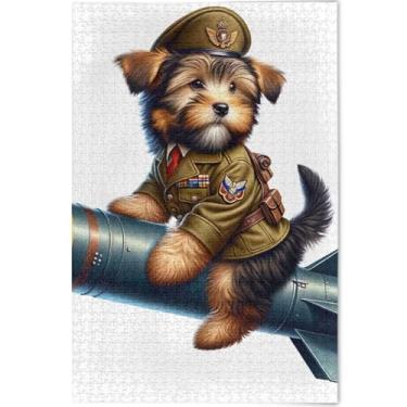Imagem de Terrier Dog Solider 1000 peças quebra-cabeças adultos amigos família jogos presentes natureza divertido quebra-cabeça arte brinquedo pintura, 75 cm x 50 cm