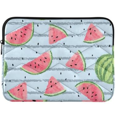 Imagem de Capa para notebook listrada melancia capa para notebook acolchoada universal 13 capa para computador laptop de 14 polegadas