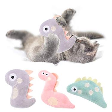 Imagem de Brinquedo de Pelúcia Catnip Brinquedos Interativos para Gatos Interior Bonito Cartoon Morder e Dentes Filhotes Gato Ninho Acompanhamento