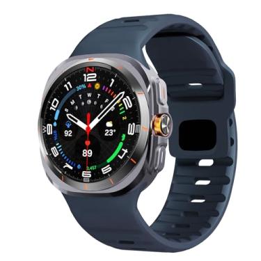 Imagem de TIOYW Para samsung galaxy assista ultra cinta 47mm acessórios pulseira cinto esporte silicone correa pulseira para galaxy watch7 ultra pulseiras(Midnight blue)
