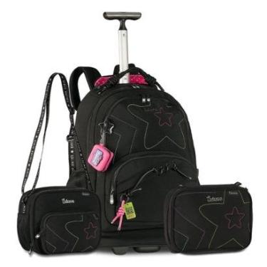 Imagem de Mochila Luluca Com Lancheira e Estojo Box Kit Escolar Completo-Feminino