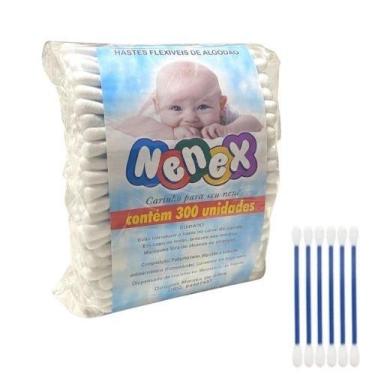 Imagem de Kit 3 Hastes Flexíveis Cotonetes Refil Nenex Com 300 Unidades
