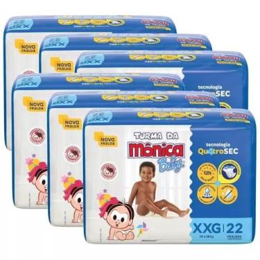 Imagem de Fralda Turma da Mônica Baby Economica 6 Pacotes Tamanho XXG Com 22 Uni