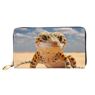 Imagem de XLLingL Carteiras de cartão de crédito impressas, bolsas longas de couro femininas, carteiras com zíper, carteira de viagem simples