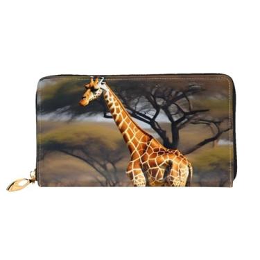 Imagem de XLLingL Carteiras de cartão de crédito impressas, bolsas longas de couro femininas, carteiras com zíper, carteira de viagem simples