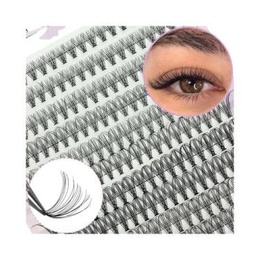 Imagem de Cílios Postiços DIY Finos 200 Grupos Curvatura C/D Naturais E Volumoso