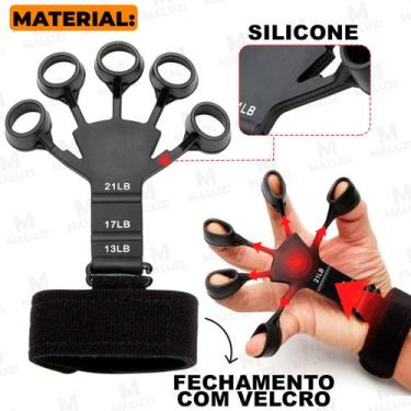 Imagem de Hand Grip Flexor Garra De Dedo dedos Mão para Fortalecimento Fisiotera