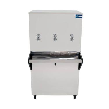 Imagem de Bebedouro Industrial de Coluna Knox 100 Litros 2 Torneiras Geladas e 1 Natural Inox - 220V