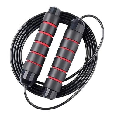 Imagem de Corda de Pular Convoy Sport Funcional - Preto e Vermelho Único-Unissex