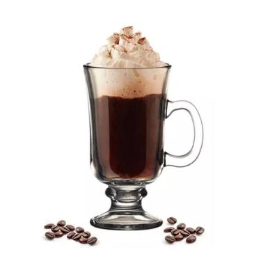 Imagem de Xícara Para Cappuccino E Café Caneca Irish Irlandesa Vidro Transparente 114ml Haüskraft