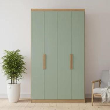 Imagem de Guarda-roupa 4 Portas 2 Gavetas 120cm X 220cm Milan - THB Móveis