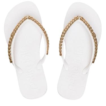 Imagem de Chinelo Feminino de Dedo Casual Dia a Dia com Aplique de Corrente J-Soft Petite Jolie Pj7122