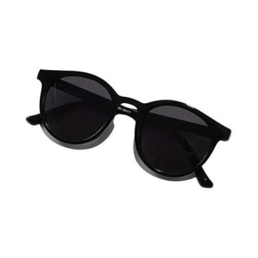 Imagem de Óculos De Sol Unissex Com Armação Plástica Redonda E Lentes Reflexivas