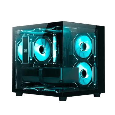 Imagem de Gabinete Gamer Aquário C3Tech MT-G720BK - Vidro Temperado - Até 7 Fans - Micro ATX - Preto