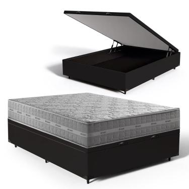 Imagem de Cama Box Baú com Colchão de Molas Ensacadas Ultra Spring Anjos Casal 138cm
