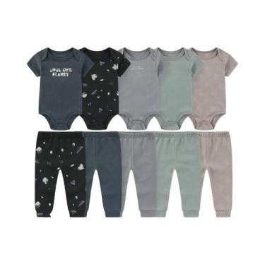 Imagem de Conjunto De Roupa De Algodão Para Bebê Recém-Nascido 10 Peças Moda Qua