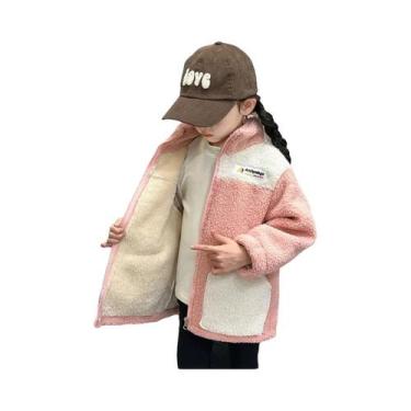 Imagem de Jaqueta Acolchoada De Veludo Quente Para Meninas, Moda Infantil Outono