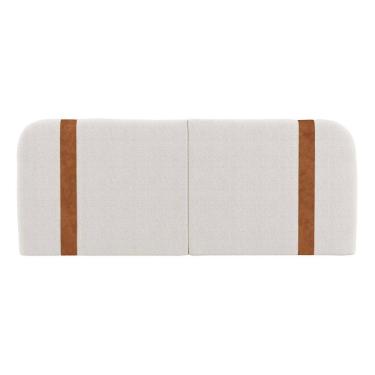 Imagem de Cabeceira Painel Orgânico Cama Box Queen Size Flay 160cm Dobrável Bouclé Off White - Abmaza