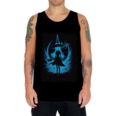 Imagem de Camiseta Regata Bruxa Halloween Azul Festa 9 - Kasubeck Store, INF 08