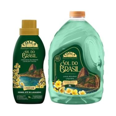 Imagem de Kit Coala Sol do Brasil Lava Roupas Líquido 3L e Amaciante Concentrado