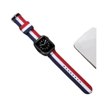 Imagem de Pulseira De Nylon Para Apple Watch 45mm 44mm Compatível Com Série 8 7 