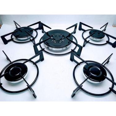 Imagem de Queimador Espalha Chama E Grades Fogão Cooktop Fischer 1743