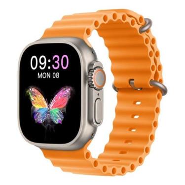 Imagem de Relógio Smartwatch Inteligente Rosa HW68 Ultra Mini Duas Pulseiras par