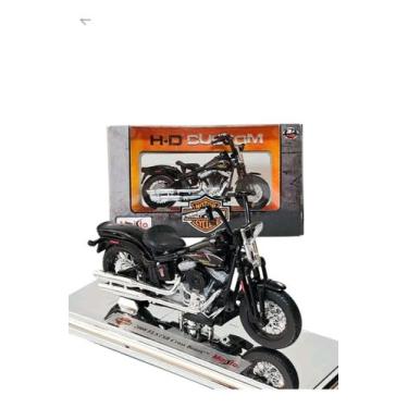 Imagem de Miniaturaharley Davidson Flstsb Cross Bones (2008) Preta1:18 - Maisto,