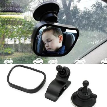 Imagem de Espelho Retrovisor Ajustável Para Carro 2 Em 1 Mini Espelho Convexo De