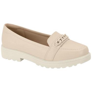 Imagem de Mocassim Loafer Feminino Tratorado Modare - 7357111, Creme, 38