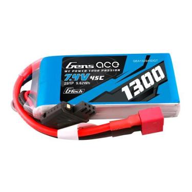 Imagem de Gens ace 7.4v 1300mah 2s 45c g-tech lipo deans plug