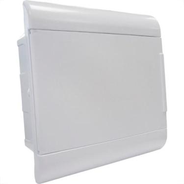 Imagem de Centrinho Steck Pvc Embutir Branco Para 8 Disjuntores Din Sem Barramen