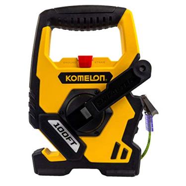 Imagem de Komelon N9100 fita de aço com molinete aberto, 30 metros, amarelo