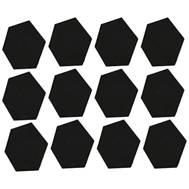 Imagem de Espuma de isolamento acústico, fibra de poliéster durável, fácil instalação, painel de absorção de som seguro para casa (preto)