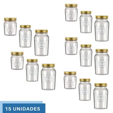 Imagem de 15 Pote Alimento C/tampa Biscoito 500ml 1L 1,5L Vintage Nadir